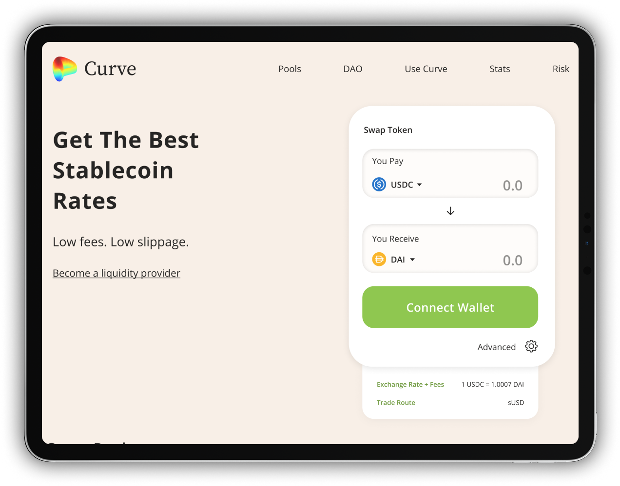 Curve desktop UI