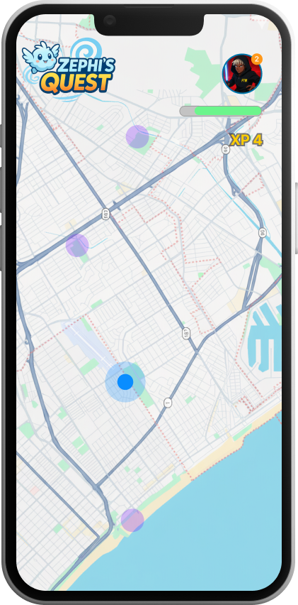 Zephi's Quest mobile UI